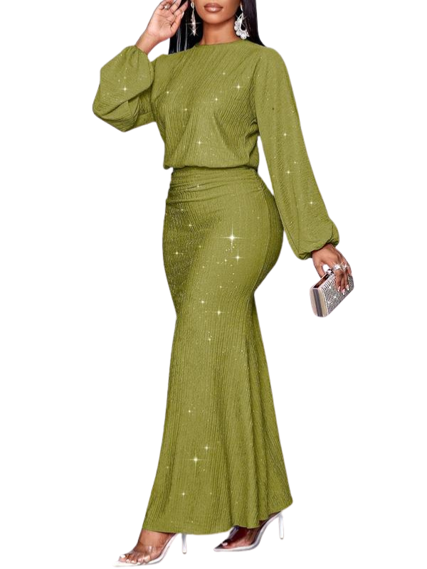 NEGGIE™ - Women’s Elegant Mermaid Hem Long Sleeve Bodycon Dress